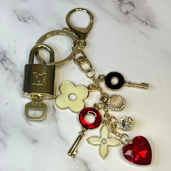 Louis Vuitton Lock And Key #325 on a Charm Cluster Keychain/Bag Charm - Picture 1 of 5
